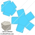 PENTAGON SHAPED TOP BOX TEMPLATE - FAVOR BOX TEMPLATE
