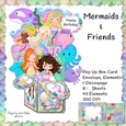 MERMAIDS POP UP BIRTHDAY BOX CARD