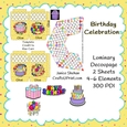 BIRTHDAY CELEBRATIONS LUMINARY LUMINARIES DECOUPAGE