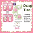 DAISY PINK LUMINARY LUMINARIES DECOUPAGE