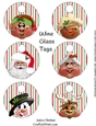 WINE GLASS TAGS SANTA AND THE GANG