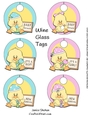 WINE GLASS TAGS BABY SHOWER NEW BABY