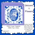Unicorn Flowers Paper Cut Light Box Template files SVG, Shadow Box SVG Cricut File, Cutting Cricut, Shadow Paper Cut, DIY