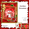 CHRISTMAS SNOWMAN SNOW MAN 5X7 CARD, ENVELOPE, LINER & DECOUPAGE KIT
