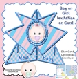 STAR CARD FEATURING BOY AND GIRL DECOUPAGE, ENVELOPE KIT