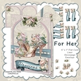 GORGEOUS 5 X 7 WEDDING BIRTHDAY CARD ENVELOPE DECOUPAGE KIT