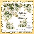 JASMINE, LACE, FLORAL FLOWER CORNER PNG CLIPART