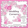 WEDDING, BRIDAL, BRIDE, FLORAL FLOWER CORNER PNG CLIPART