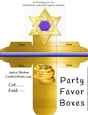 CHANUKKAH HANUKKAH JEWISH FAVOR GIFT BOX GOLD STAR OF DAVID SOD
