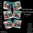 CHRISTMAS VICTORIAN TRAINS 2, CARD FRONT,