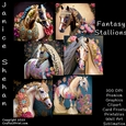 GORGEOUS HORSES, STALLION, BUNDLE, CARD FRONTS, CLIPART, SUBLIMATION, AFRICAN ELEPHANT, PNG