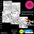 25 JAPAN, ASIAN, JAPANESE, SCENES, SERENTITY, PRINTABLE SHEETS, COLOUR ING BOOKS, CHILDREN, ADULT, PRINTABLE DIGITAL COLORING SHEETS, COLORING PAGES, COLORING BOOK