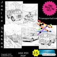 25 TRANSPORTATION, TRAIN, CARS, PLANE, HELICOPTER TRUCKS, PRINTABLE SHEETS, COLOUR ING BOOKS, CHILDREN, ADULT, PRINTABLE DIGITAL COLORING SHEETS, COLORING PAGES, COLORING BOOK