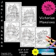 15 Victorian Mansions Printable Coloring Pages Sheets