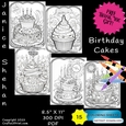 15 ICE CREAM ADULT Printable Coloring Pages Sheets FREE THANK YOU GIFT!