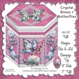CRYSTAL BUTTERFLIES, BUTTERFLY HEXAGON GIFT BOX AND GIFT TAG