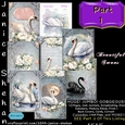 BEAUTIFUL BLACK AND WHITE SWANS, JUNK JOURNALS, JOURNAL PAGES, EPHEMERA,