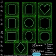 10 GREEN MESH FRAMES BEAUTIFUL FANCY EMBELLISHMENTED, CU4CU