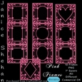 10 PINK MESH FRAMES BEAUTIFUL FANCY EMBELLISHMENTED, CU4CU