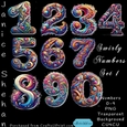 SWIRLY FANCY NUMBERS 0-9 SET 1