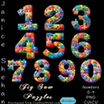 JIG SAW FANCY NUMBERS PNG
