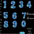DENIM LOVE FANCY NUMBERS PNG