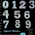 CRYSTAL NUMBERS FANCY BIRTHDAY NUMBERS NUMERALS