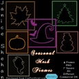 6 SEASONAL MESH FRAMES CLIPART PNG