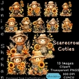 HALLOWEEN PARTY SCARECROWS CUTIES, PNG, TRANSPARENT
