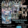 BEJEWELED REINDEER, CHRISTMAS, CLIPART, SUBLIMATION, CARDS, 