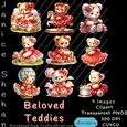 BELOVED TEDDIES. TEDDY BEAR, GIRL, 9 PNG, CLIPART MULTI COLOR