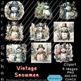 PRINTABLE CHRISTMAS SNOWMEN PNG CLIPART