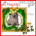 Christmas Cat Kitten Kitty 3D Decoupage