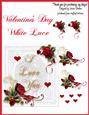 Valentine's Day Red Roses, Hearts and Lace B