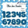 Blue Jeans Numbers Scrapbook Clipart Clip Art