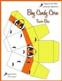 Boy Candy Corn Favor Gift Cake Box