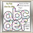 Cat and Dog Print Alphabet Lower Case Letters