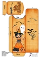 HALLOWEEN LIL WITCH TABLE WARE CUTLERY HOLDER PLACE SETTING