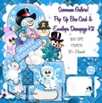 SNOWMEN GALORE! 3D Pop Up Box Decoupage Card & Matching Envelope Kit