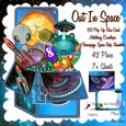 OUT IN SPACE 3D POP UP BOX CARD AND ENVELOPE DECOUPAGE KIT