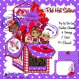 3D POP UP BOX CARD - RED HAT SISTERS