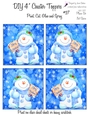 DRINK COASTER SET OF 4 DIY SNOWMAN #27