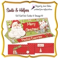 LARGE DL EASEL CARD ~ SANTA AND HELPERS