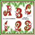 CHRISTMAS SANTA ALPHA ALPHABET NUMBERS