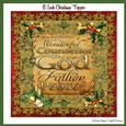 GOLD AND HOLLY CHRISTIAN CHRISTMAS CARD TOPPER