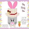 EASTER BUNNY HAT GIFT BOX - BOY BUNNY GRAY