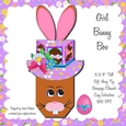 EASTER BUNNY HAT GIFT BOX - GIRL BUNNY BROWN