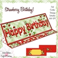 STRAWBERRY BIRTHDAY DL EASEL CARD AND ENVELOPE - MOTHER