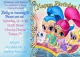 SHIMMER AND SHINE PERSONALIZED BIRTHDAY PARTY INVITES INVITATIONS