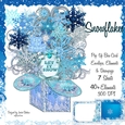 SNOWFLAKE WINTER BIRTHDAY 3D POP UP BOX CARD KIT